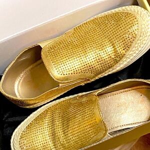Vigo Fiore Gold Slip on with Crystal